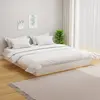 Image de vidaXL Cadre de lit sans matelas blanc bois massif