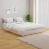 Image de vidaXL Cadre de lit sans matelas blanc bois massif