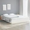 Image de vidaXL Cadre de lit sans matelas blanc bois massif 160x200 cm