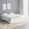 Image de vidaXL Cadre de lit sans matelas blanc bois massif 140x190 cm