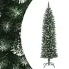 Image de vidaXL Sapin de Noël artificiel mince avec support 210 cm PVC