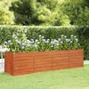 Image de vidaXL Lit Surélevé de Jardin, Jardinière d'Extérieur, Pot de Fleurs, Bac à Plantes, Boîte de Plantation Balcon Patio, 320x80x77 cm Rouillé Acier Corten