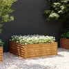 Image de vidaXL Lit surélevé de jardin 100x100x36 cm acier corten