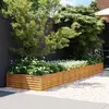 Image de vidaXL Lit surélevé de jardin 387x100x36 cm acier corten