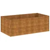 Image de vidaXL Lit surélevé de jardin 196x100x69 cm acier corten