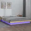 Image de vidaXL Cadre de lit à LED sans matelas 160x200 cm bois massif