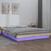 Image de vidaXL Cadre de lit à LED sans matelas bois massif