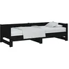Image de vidaXL Lit coulissant sans matelas noir 2x(90x200) cm