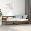 Image de vidaXL Lit de jour sans matelas marron miel bois pin massif 80x200 cm
