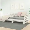 Image de vidaXL Lit coulissant sans matelas blanc 90x200 cm