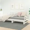 Image de vidaXL Lit coulissant sans matelas blanc bois de pin solide