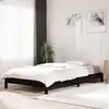 Image de vidaXL Lit empilable sans matelas noir 90x200 cm bois de pin massif
