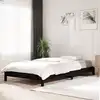 Image de vidaXL Lit empilable sans matelas noir 75x190 cm bois de pin massif