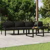 Image de vidaXL Salon de jardin 5 pcs avec coussins Aluminium Anthracite