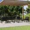 Image de vidaXL Salon de jardin 7 pcs avec coussins Aluminium Anthracite
