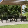 Image de vidaXL Salon de jardin 7 pcs avec coussins Aluminium Anthracite