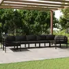 Image de vidaXL Salon de jardin 7 pcs avec coussins Aluminium Anthracite