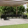 Image de vidaXL Salon de jardin 10 pcs avec coussins Aluminium Anthracite