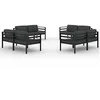 Image de vidaXL Salon de jardin 8 pcs avec coussins Aluminium Anthracite