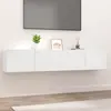 Image de vidaXL Meubles TV 2 pcs blanc 80x30x30 cm bois d'ingénierie