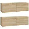 Image de Meubles TV 2 pcs Chêne Sonoma 100x30x30 cm Bois d'ingénierie