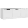 Image de vidaXL Meuble TV Blanc 102x35x36,5 cm Bois d'ingénierie