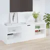 Image de vidaXL Meuble TV Blanc 102x35,5x36,5 cm Bois d'ingénierie