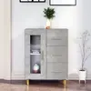 Image de vidaXL Buffet gris béton 69,5x34x90 cm bois d'ingénierie