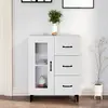 Image de vidaXL Buffet blanc 69,5x34x90 cm bois d'ingénierie
