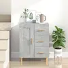 Image de vidaXL Buffet Gris béton 69,5x34x90 cm Bois d'ingénierie