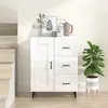 Image de vidaXL Buffet Blanc brillant 69,5x34x90 cm Bois d'ingénierie