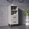 Image de vidaXL Buffet Gris béton 34,5x34x90 cm Bois d'ingénierie