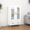 Image de vidaXL Buffet haut Blanc 70x31x115 cm Bois d'ingénierie