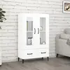 Image de vidaXL Buffet haut Blanc 70x31x115 cm Bois d'ingénierie