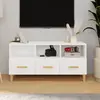 Image de vidaXL Meuble TV Blanc 102x36x50 cm Bois d'ingénierie