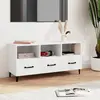 Image de vidaXL Meuble TV Blanc 102x35x50 cm Bois d'ingénierie