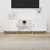 Image de vidaXL Meuble TV Blanc 150x30x50 cm Bois d'ingénierie