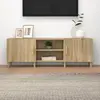 Image de vidaXL Meuble TV Chêne sonoma 150x30x50 cm Bois d'ingénierie