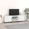 Image de vidaXL Meuble TV blanc 150x30x50 cm bois d'ingénierie