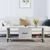 Image de vidaXL Table basse Gris béton 102x50x40 cm Bois d'ingénierie