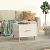 Image de vidaXL Table basse Blanc brillant 50x50x40 cm Bois d'ingénierie