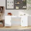 Image de vidaXL Bureau Blanc 140x50x75 cm Bois d'ingénierie