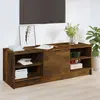 Image de vidaXL Meuble TV Chêne fumé 102x35,5x36,5 cm Bois d'ingénierie