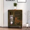 Image de vidaXL Buffet chêne fumé 69,5x34x90 cm bois d'ingénierie