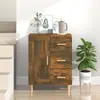 Image de vidaXL Buffet Chêne fumé 69,5x34x90 cm Bois d'ingénierie