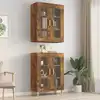 Image de vidaXL Armoire murale suspendue Chêne fumé 69,5x34x90 cm