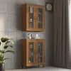 Image de vidaXL Armoire murale suspendue Chêne marron 69,5x34x90 cm