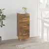 Image de vidaXL Buffet Chêne fumé 34,5x34x90 cm Bois d'ingénierie