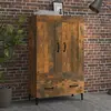 Image de vidaXL Buffet haut Chêne fumé 70x31x115 cm Bois d'ingénierie