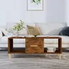 Image de vidaXL Table basse chêne fumé 102x50x40 cm bois d'ingénierie